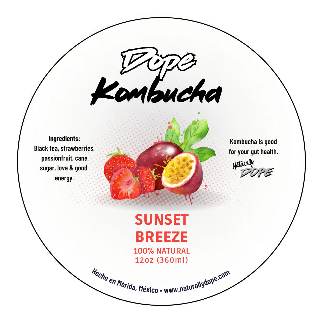 Strawberry + passionfruit. Like a tropical vacay in a bottle.